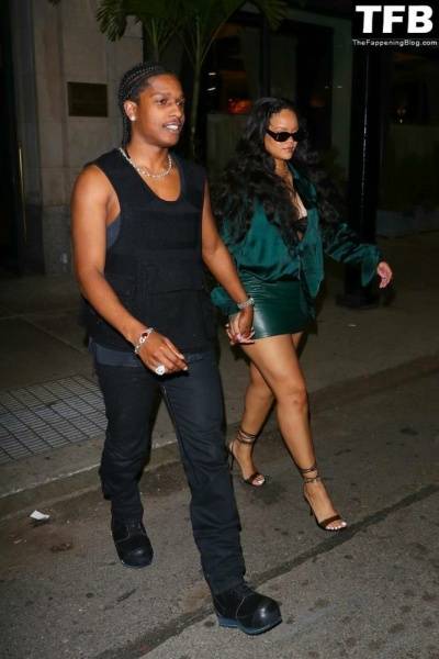 Rihanna & ASAP Rocky Enjoy a Date Night at the Ned Hotel on girlzfan.com