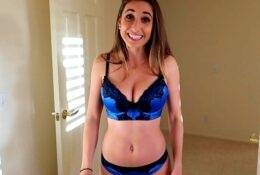 Christina Khalil Sexy Blue Bikini Try On Patreon Video on girlzfan.com