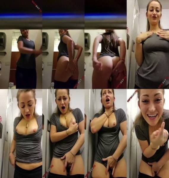 Dani Daniels airplane toilet masturbation snapchat premium 2019/10/19 on girlzfan.com