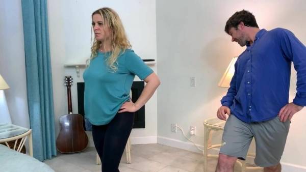 Stepson helps stepmom make an exercise video - Erin Electra1 2 on girlzfan.com