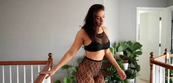 Florina Fitness Topless Nude Fishnet Sexy Youtuber Video on girlzfan.com