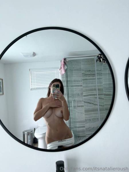 Natalie Roush Nipple Tease Bathroom Selfie Onlyfans Set Leaked on girlzfan.com